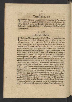 VIII. Libelli Oblatio.