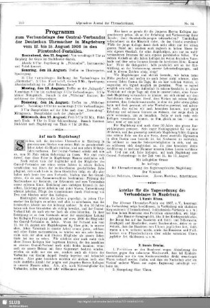 Anträge für die Tagesordnung des Verbandstages in Magdeburg
