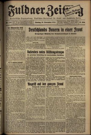 Ausgabe vom Montag, den 30. November 1936.