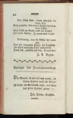 Apologie des Freymäurerordens.