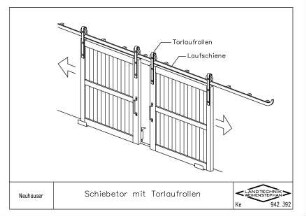 Schiebetor mit Torlaufrollen