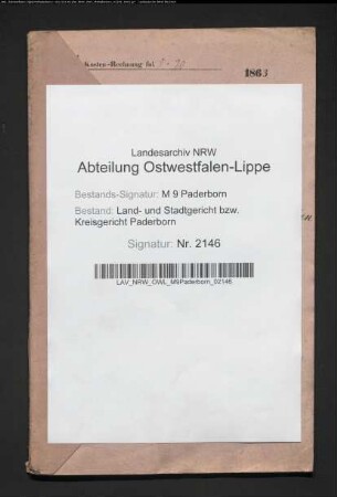 Erblasser: Rinschen, Johann; Erblasser: Rinschen, Angela, geb. Schlüter: