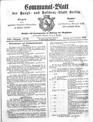 1860,22: No. 22, 25. November 1860