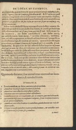 Quomodo finiatur, sive annulletur contractus locationis, & conductionis.