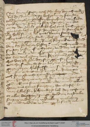 Nachruf auf Markgraf Bernhard II. von Baden (Fragment)