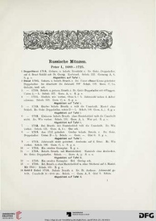 Russische Münzen (Nr. 1-3311)
