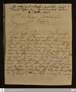 Brief von Eleonora Josepha von Morawitzky an [August Hermann Francke].