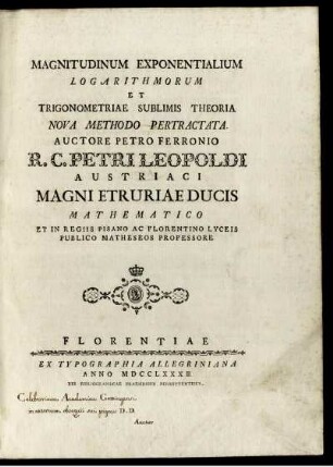Magnitudinum exponentialium logarithmorum et trigonometriae sublimis theoria nova methodo pertractata