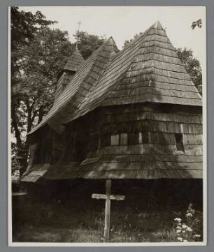 Oberschlesien. Sacharsowitz Kr. Tost. Ansicht der im Jahr 1580 in Holzbauweise errichteten Laurentiuskirche