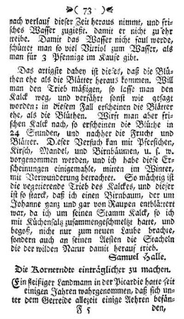 Die Kornerndte einträglicher zu machen.