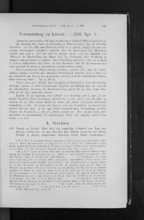 Versammlung zu Lübeck. - 1462 Apr. 5.
