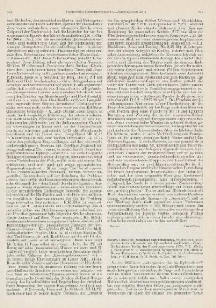 274-277 [Rezension] Burger, Christoph, Schöpfung und Versöhnung