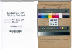 Entnazifizierung Kurt Niemann, geb. 07.01.1898 (Lehrer)