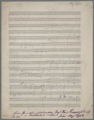 Psalm 100, Coro, orch, op. 100, RWV op. 100, Sketches - BSB Mus.ms. 16146 : [caption title:] 100. Psalm op. 106. [by Elsa Reger:] Max Reger
