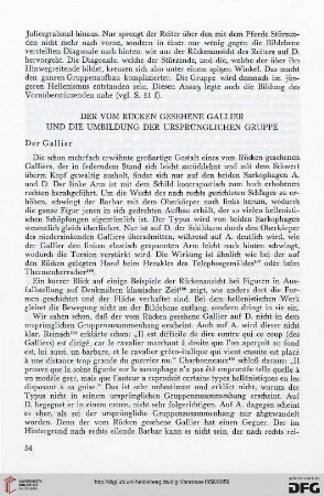 Der vom Rücken gesehene Gallier und die Umbildung der ursprünglichen Gruppe