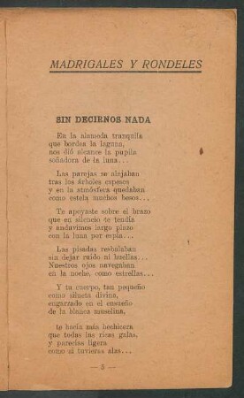 Sin decirnos nada