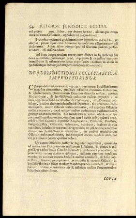 De Iurisdictionis Ecclesiasticae Impeditoribus.