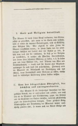 II. Von der bürgerlichen Obrigkeit, der höchsten und der untergeordneten.