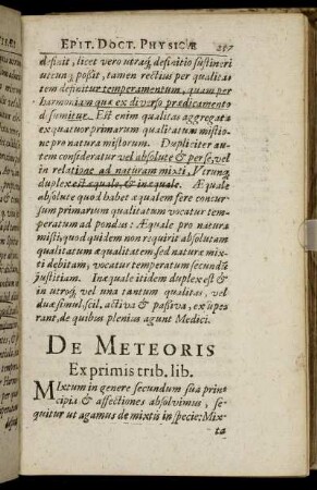 De Meteoris Ex primis trib. lib.