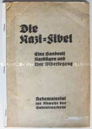 Sozialdemokratische Streitschrift zur Auseinandersetzung mit den Nationalsozialisten
