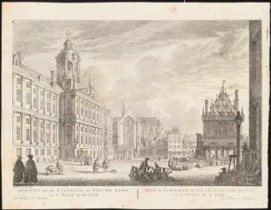 Stadthaus und die Nieuwe Kerk (Neue Kirche), Amsterdam: Ansicht des Marktes