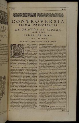 Liber Primus, De Gratia Et Libero Arbitrio.
