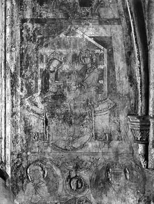 Szenen aus dem Hohenlied Salomos : Szenen aus dem Hohenlied Salomos. Fresko (1271/1283). Leoben (Steiermark), Ehemalige Stiftskirche Heilige Maria und Margaretha, Bischofskapelle