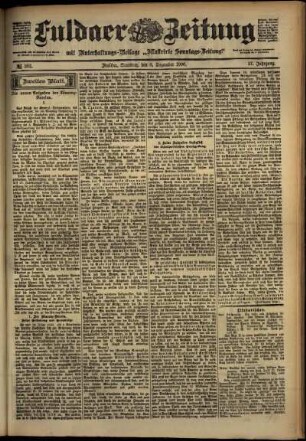 Zweite Ausgabe vom Samstag, den 08. Dezember 1900.