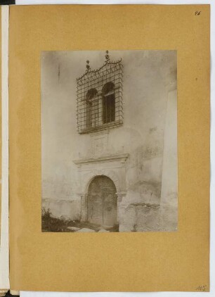 Ansitz Altenburg, Eppan (St. Michael): Ansicht des Portals von 1594 (aus: Skizzen- und Fotoalbum 13)