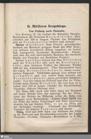 B. Mittleres Erzgebirge