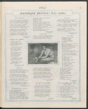 Antología poética: Los celos