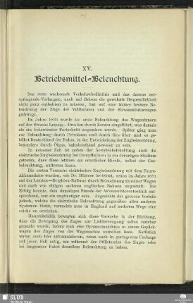 XV. Betriebsmittel-Beleuchtung