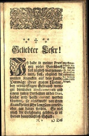 Geliebter Leser!