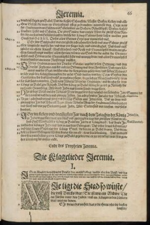 Die Klagelieder Jeremia.