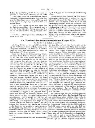 Am Vorabend des deutsch-französischen Krieges 1870