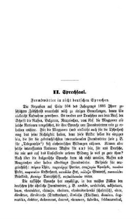 Sprechsaal : Fremdwörter in nicht deutschen Sprachen