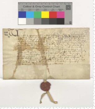 Dem Propste zu St. Johannis Magister Joh. Sartoris präsentiert Elisabeth, die Witwe des Bürgermeisters Hinr. Tobingh für eine Commende am Jeronimus Altar zu St. Johannis [lat].