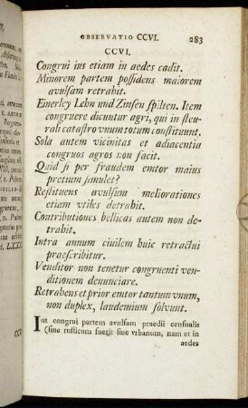 CCVI. Congrui ius etiam in aedes cadit. - CCX. Arbitrium iudicis circa testium habilitatem liberrimum.[...]