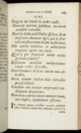 CCVI. Congrui ius etiam in aedes cadit. - CCX. Arbitrium iudicis circa testium habilitatem liberrimum.[...]
