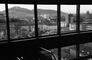 Freiburg: Ausblick vom Treppenhaus des 9. Stockwerks