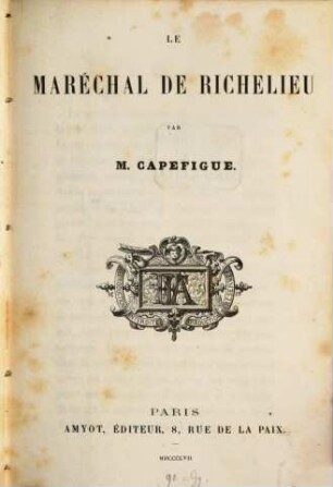 Le Maréchal de Richelieu