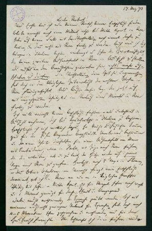 Brief vom 17. März 1873