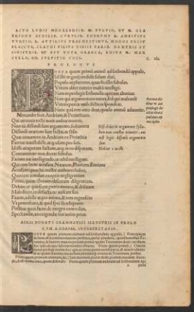 Aelii Donati Grammatici Illustris In Prologum Andriae, Interpretatio.