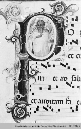 Historisierte Initiale P(opulus Syon): Prophet - Diurno Domenicale