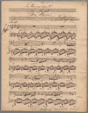 Ave Maria, arrangiert, pf, op. 105/6 - BSB Mus.Schott.Ha 11152-3