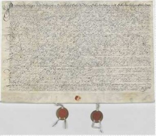 Testament des Henrich Ladewich, besiegelt durch die Ratsmannen Joachim Pipenburch und Hieronymus von Laffert.