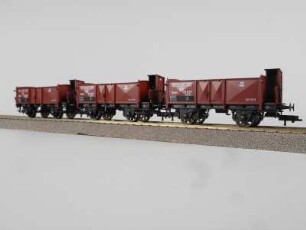 3x Eiserner Güterwagen offen K.P.E.V. Fleischmann 5842K