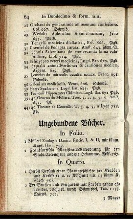 Ungebundene Bücher. In Folio. - In Octavo.