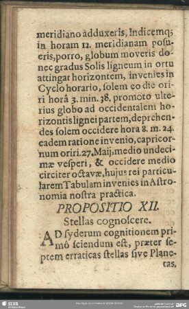 Propositio XII. Stellas cognoscere