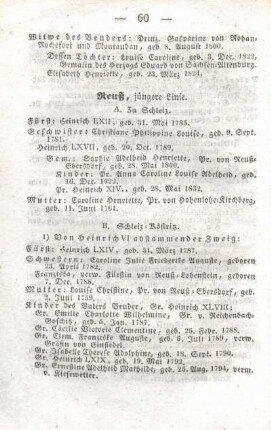 Reuß, jüngere Linie.